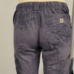 Carhartt women's elastic back drawcord front zip work pants 👖tie dyed